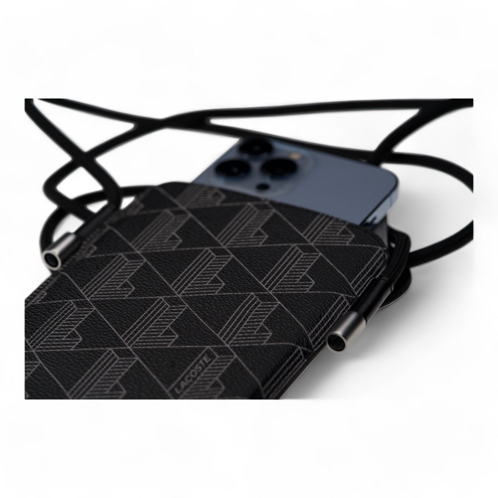 Estuche Lacoste Skin Bolsa Universal Color Negro Compacto Shop name