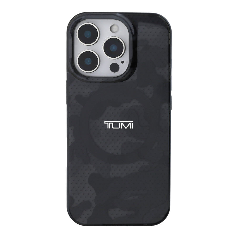 Estuche tumi skin iphone 16 pro tumi hc double layer pc/tpu magsafe camo print color gris Shop name