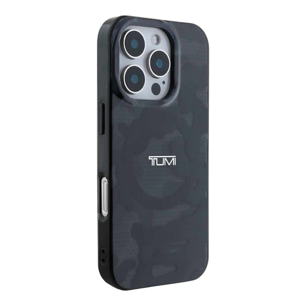 Estuche tumi skin iphone 16 pro tumi hc double layer pc/tpu magsafe camo print color gris Shop name