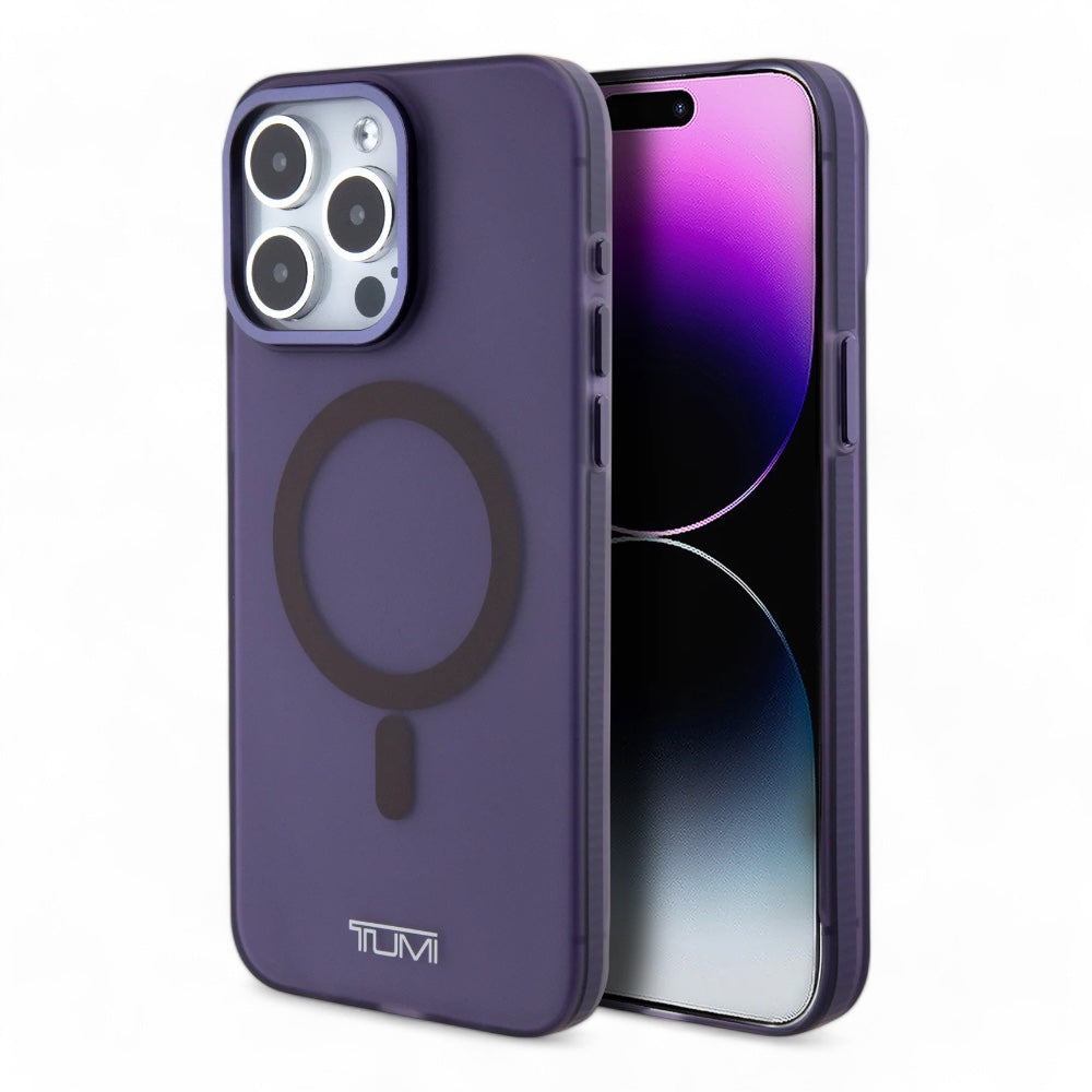 Estuche tumi hc frosted magsafe transparent iphone 15 pro max color morado Shop name