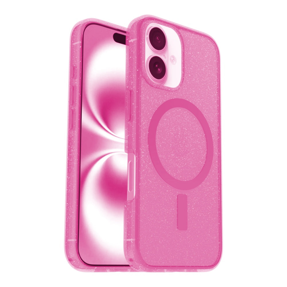 Otterbox symmetry con magsafe iphone 16 color glitter rosado Shop name