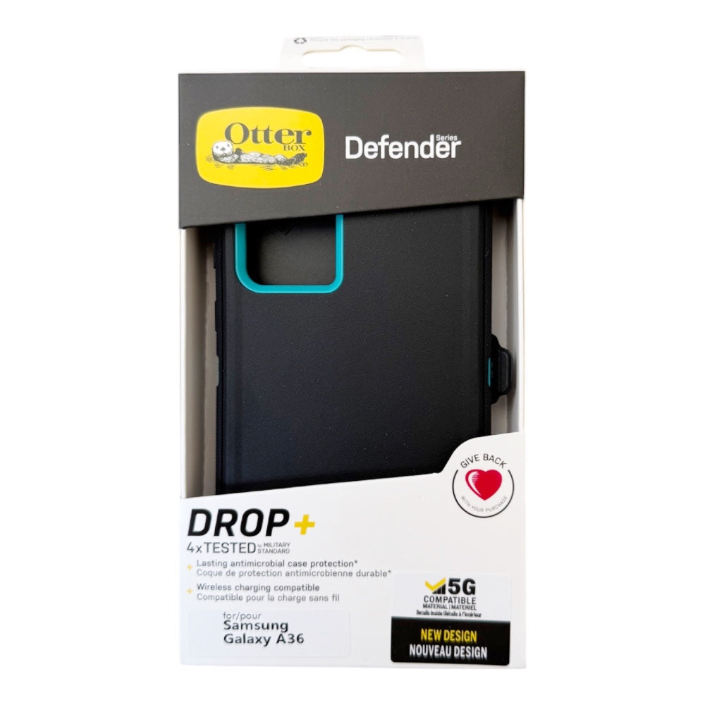 Estuche OtterBox Defender Con Clip Negro Menta Para Samsung A36 Shop name
