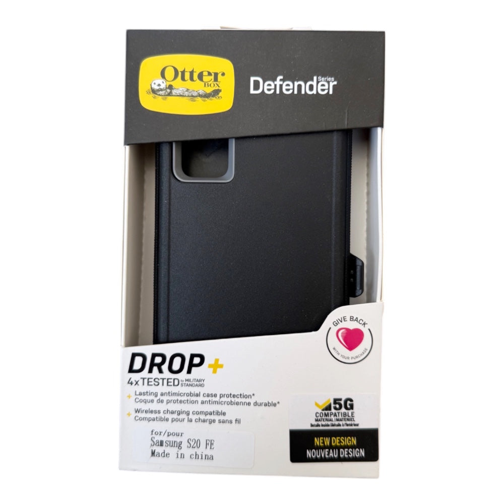 Estuche otterbox defender con clip color negro / gris modelo samsung s20 fe Shop name