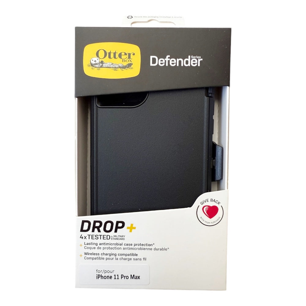 Estuche otterbox defender con clip color negro modelo iphone 11 pro max