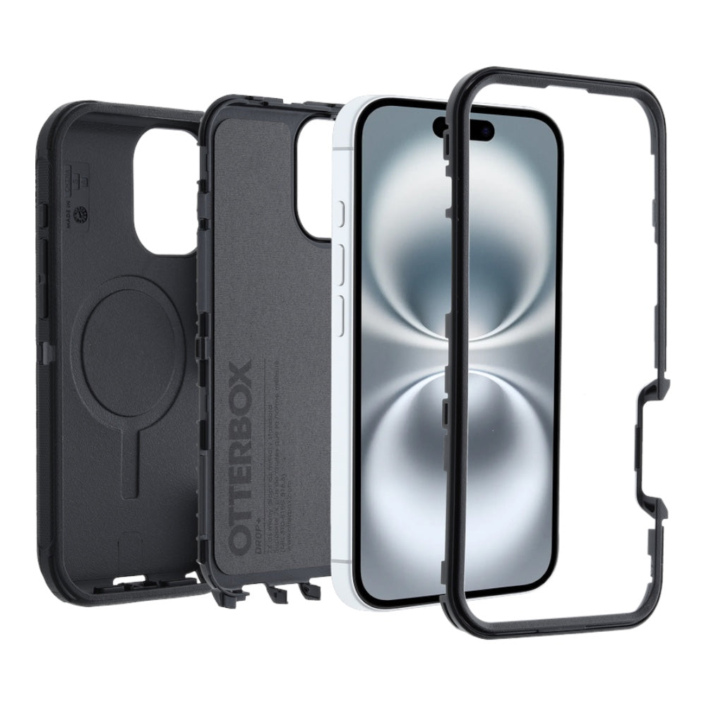 Estuche otterbox defender con magsafe y clip color negro modelo iphone 16 Shop name