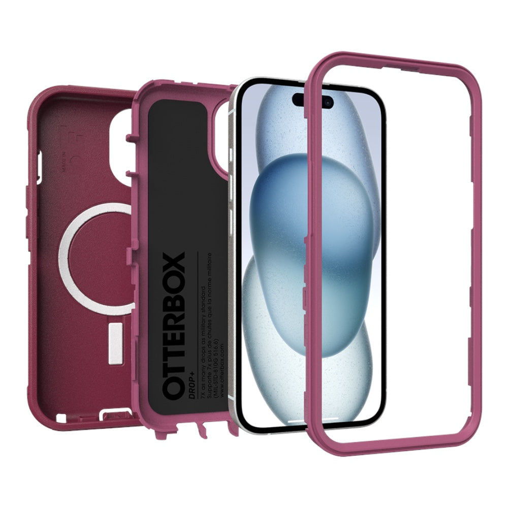 Estuche otterbox defender con magsafe y clip color corinto modelo iphone 14 Shop name
