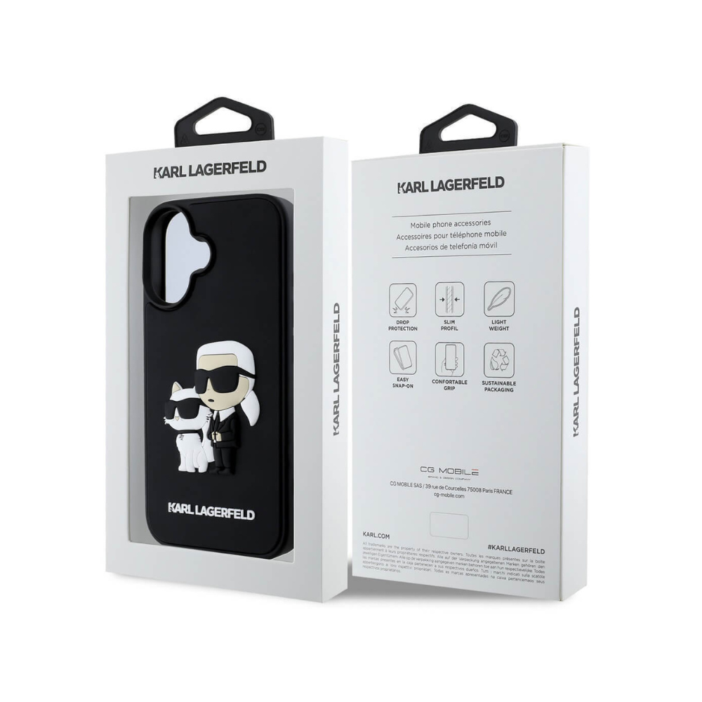 Karl Lagerfeld hc 3d rubber kc nft black iphone 16 Shop name