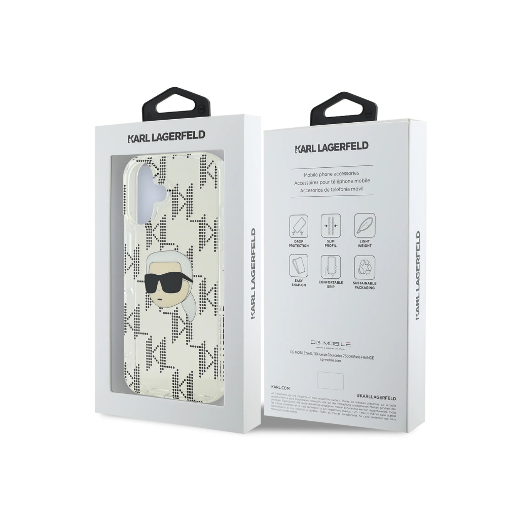 Karl Lagerfeld hc iml k. head monogram electroplated transparent iphone 16 Shop name