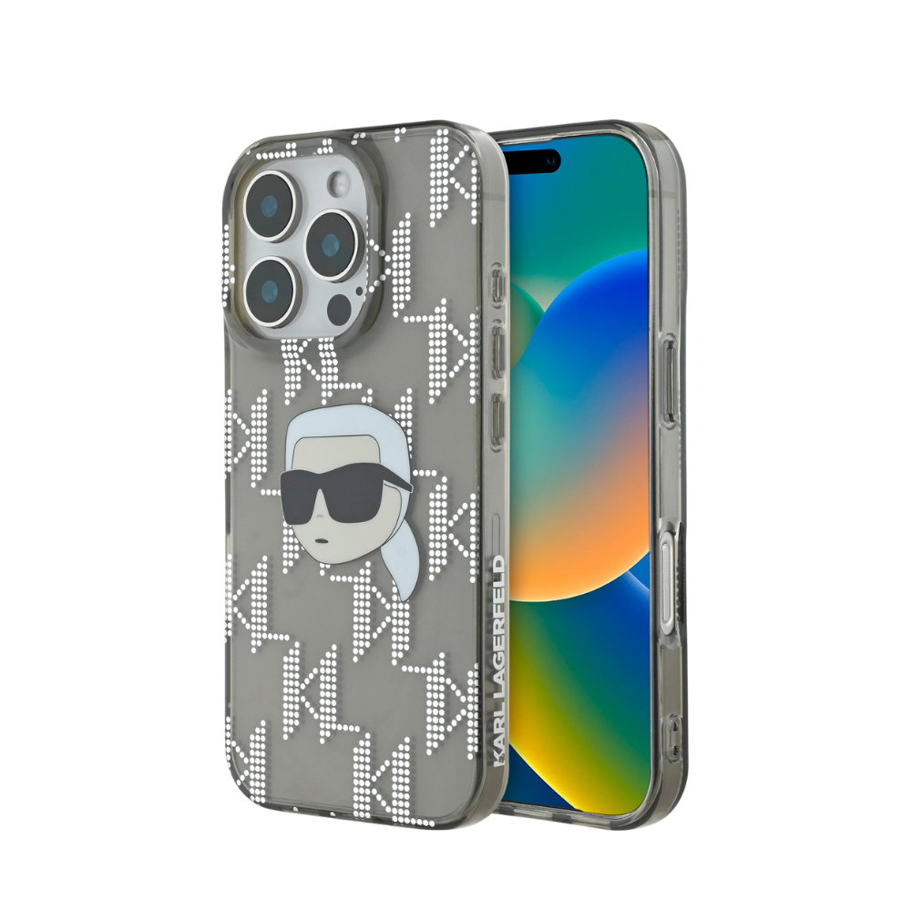 Karl Lagerfeld hc iml k. head monogram electroplated black iphone 16 pro max