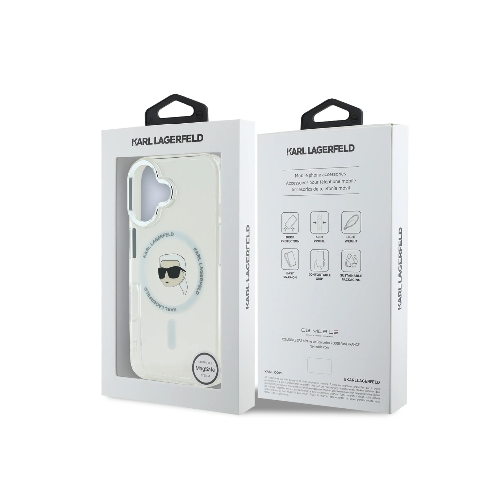 Karl Lagerfeld hc magsafe iml metal k. head white iphone 16 Shop name
