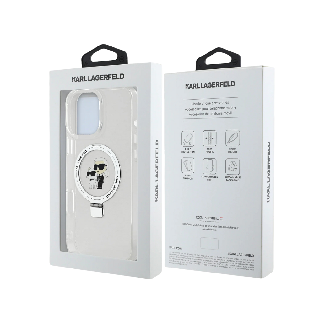 Karl Lagerfeld hc magsafe ringstand kc white iphone 16 pro max Shop name