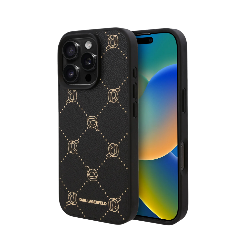 Karl Lagerfeld hc magsafe pu k. heads black iphone 16 pro max