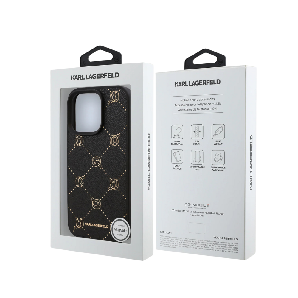Karl Lagerfeld hc magsafe pu k. heads black iphone 16 pro max