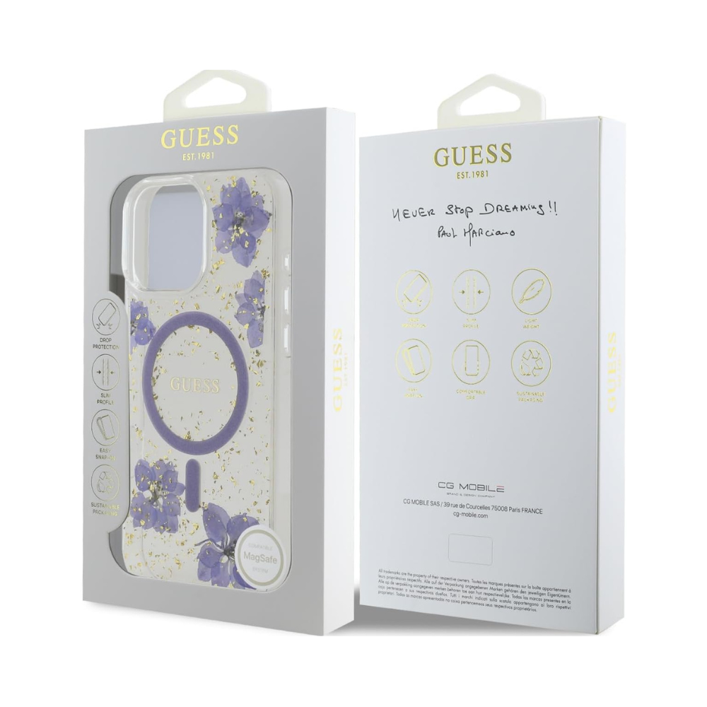 Guess hc magsafe resin flowers purple iphone 16 pro max  Shop name