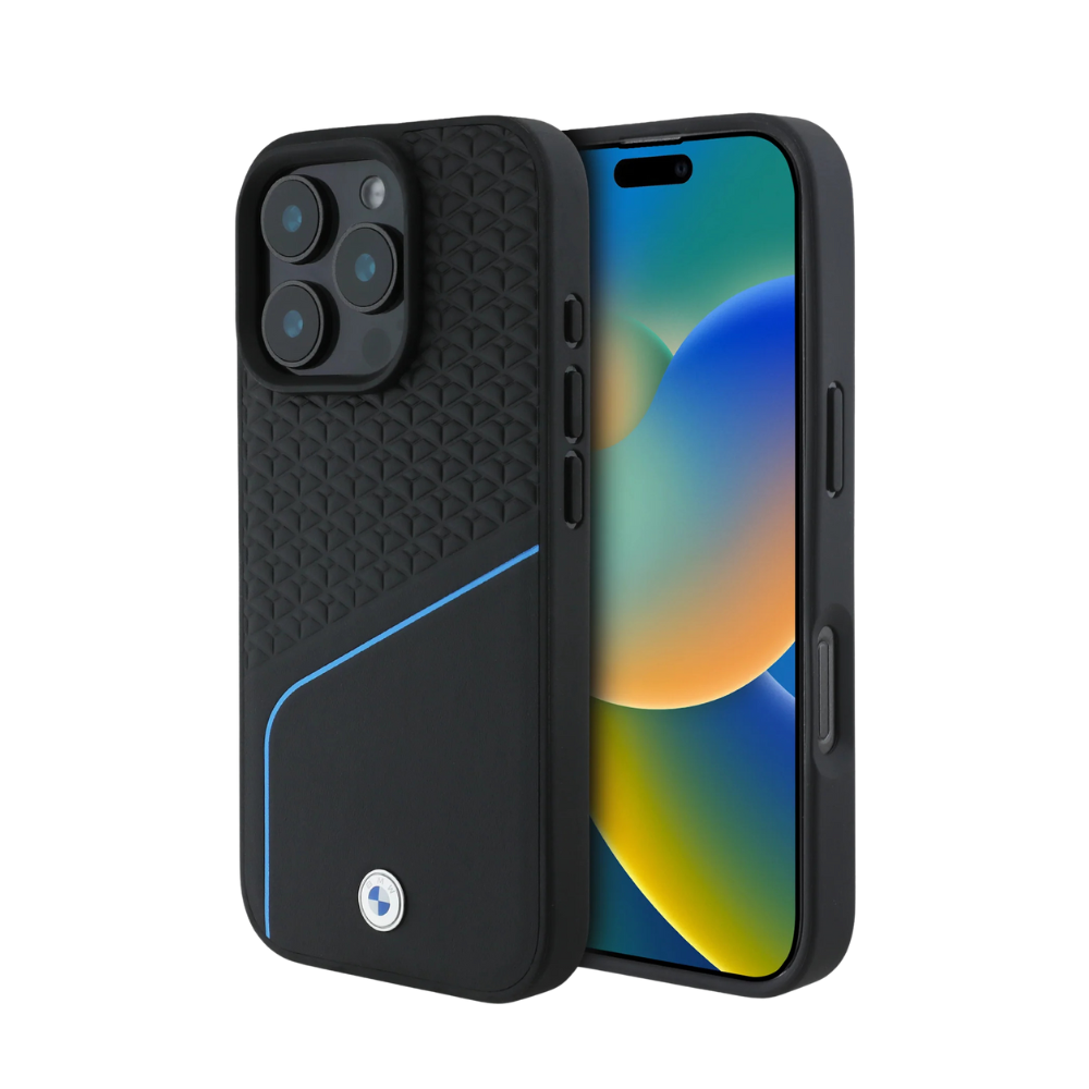 BMW hc sign magsafe leather textured and line black iphone 16 pro max  Shop name