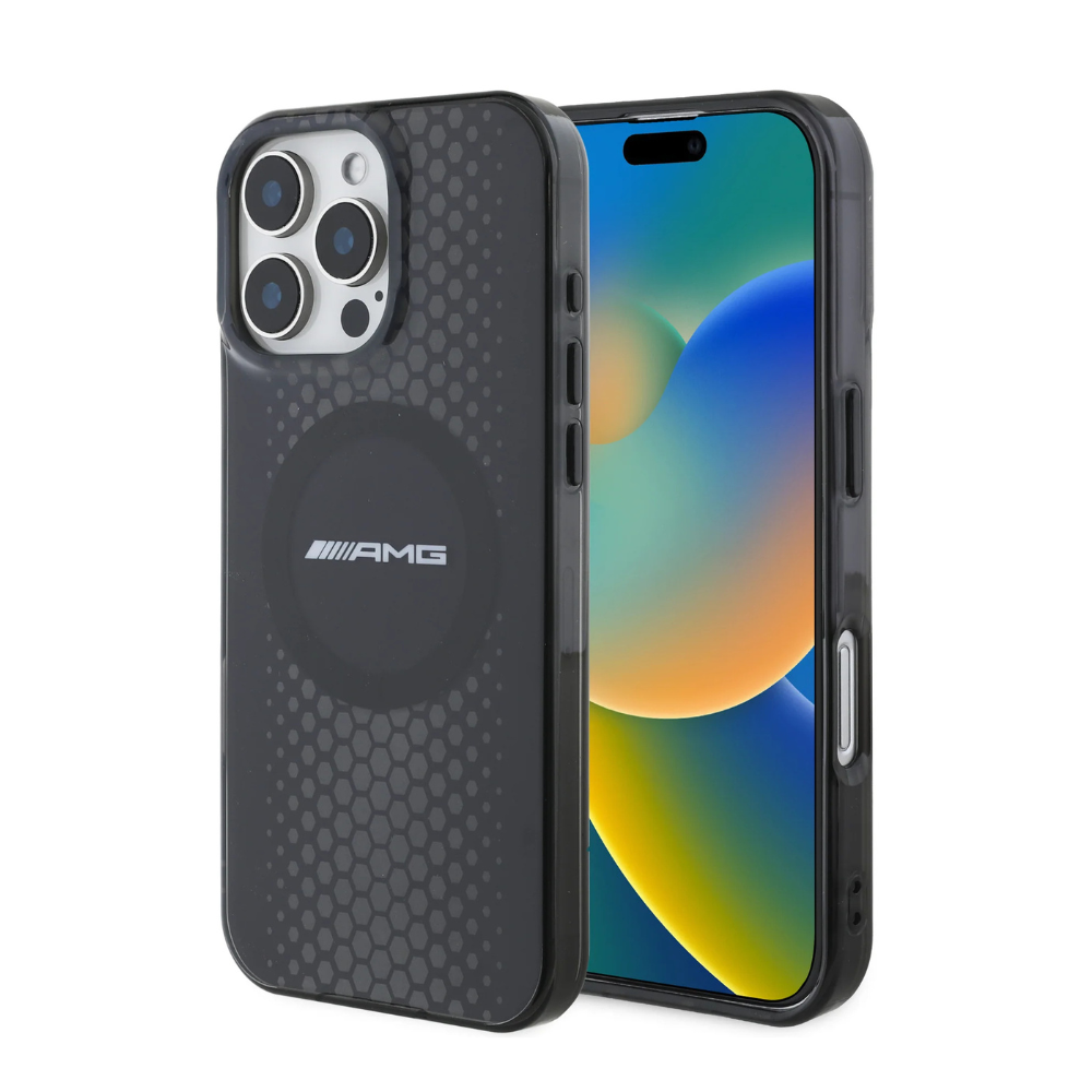Amg hc magsafe double layer transparent graphics black iphone 16 pro  Shop name
