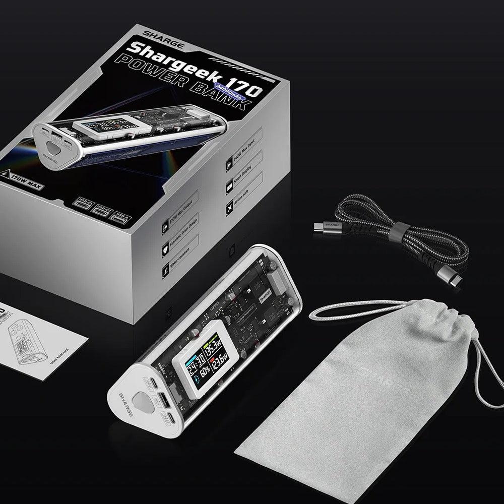 Accesorio sharge bateria shargeek 170 capacidad 24,000 mha color blanco Shop name