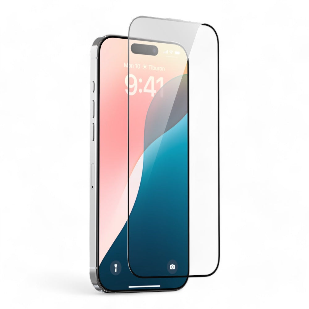 Protector pantalla devia vidrio templado iphone 16 plus van series full screen anti-static twice-tempered glass color transparente Shop name