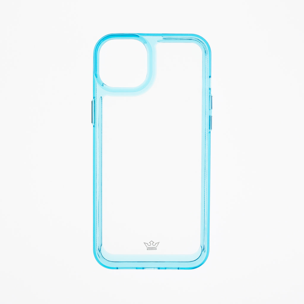 Estuche transparente el rey marco de apple iphone 14 plus color turquesa / transparente Shop name