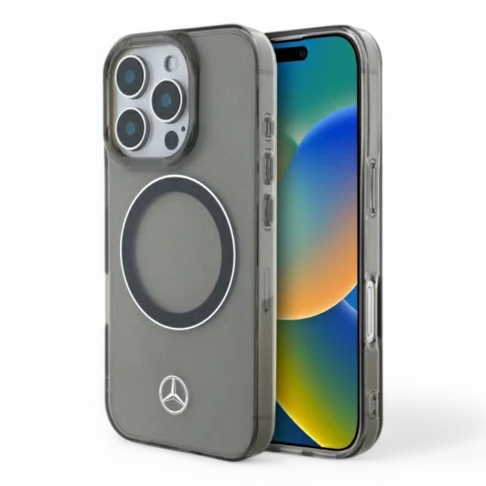 Mercedes-Benz mb hc magsafe transparent pc/tpu silver ring black iphone 16 Shop name