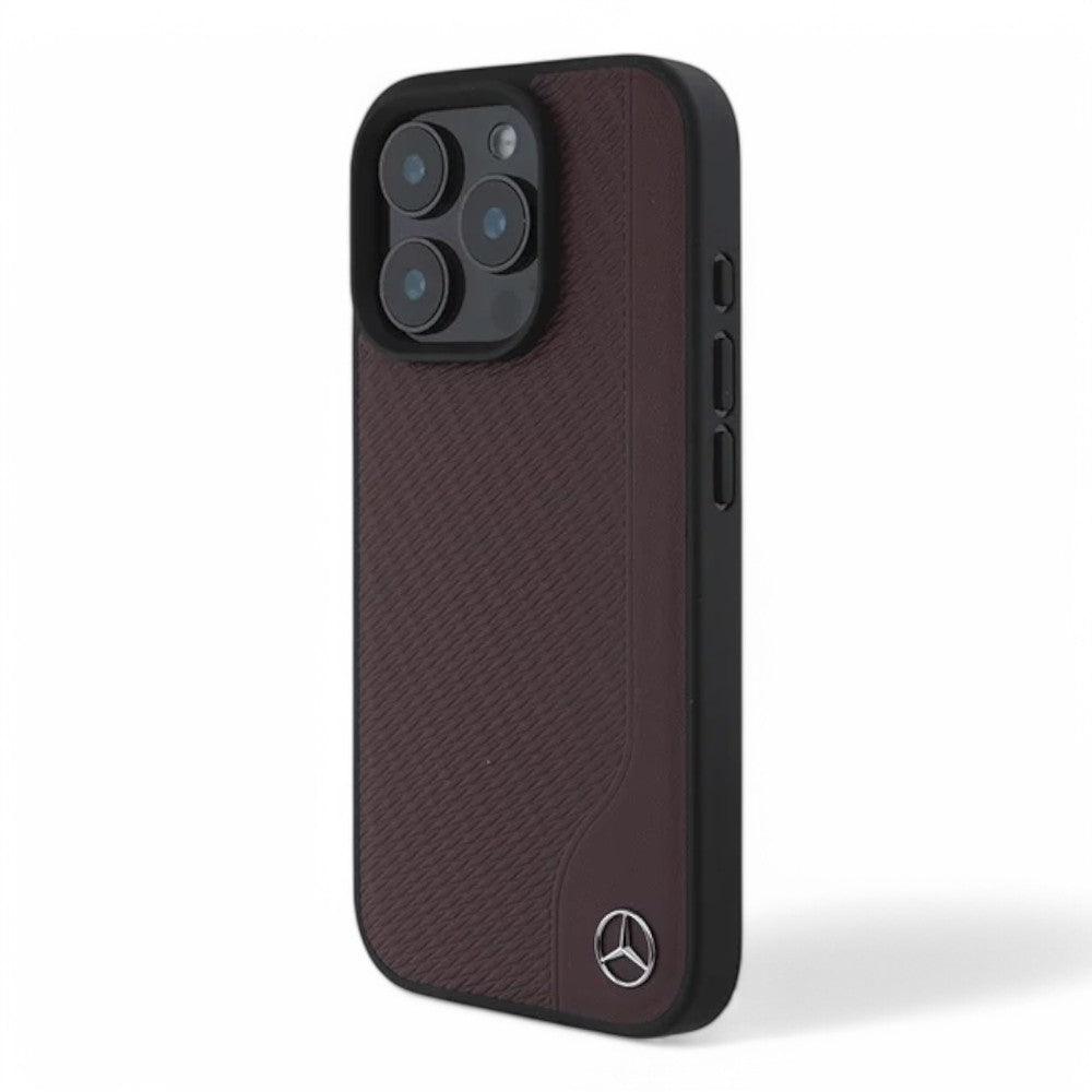 Mercedes-Benz mb hc magsafe wood imitation leather red iphone 16 pro max Shop name