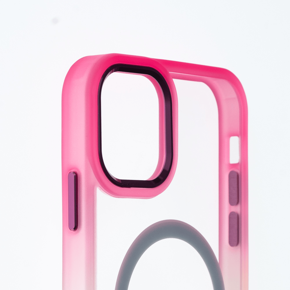 Estuche MagSafe Para Iphone 13 Pro Max Rosa Degradé Borde Elegante Shop name