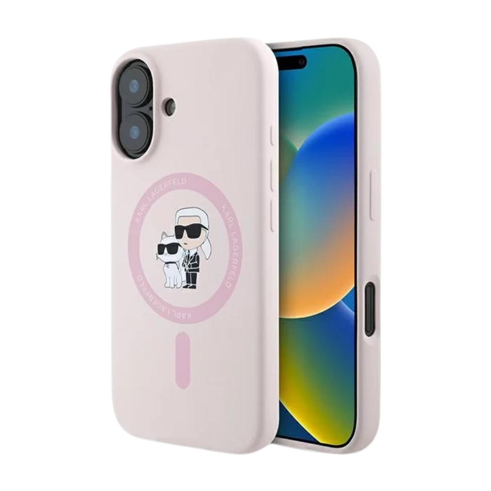 Karl Lagerfeld hc magsafe silicone kc heads ring pink iphone 16 Shop name