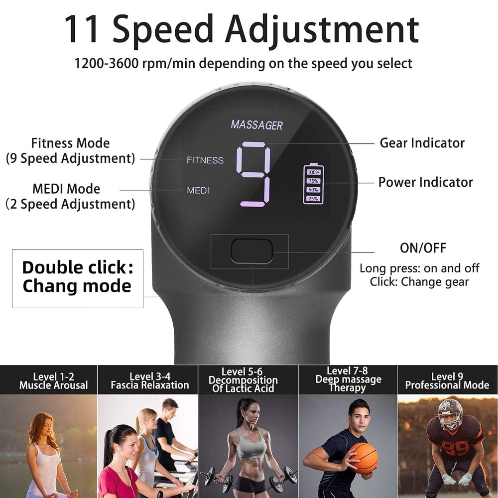 Otro jetbupistola de masaje con 5 punta y 11 velocidades / con pantalla touch profesional Shop name