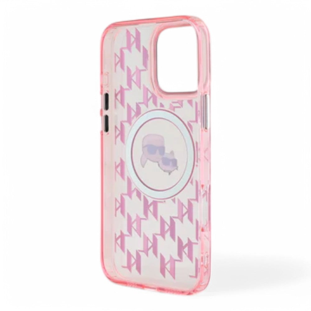 Karl Lagerfeld MagSafe Funda Iphone 16 Pro Monograma Metálica Rosa Shop name