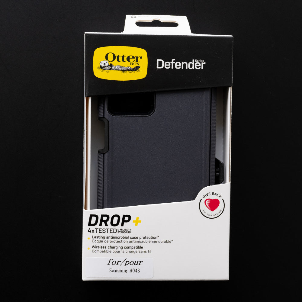 Estuche proteccion otterbox defender samsung a04s color gris / negro  Shop name