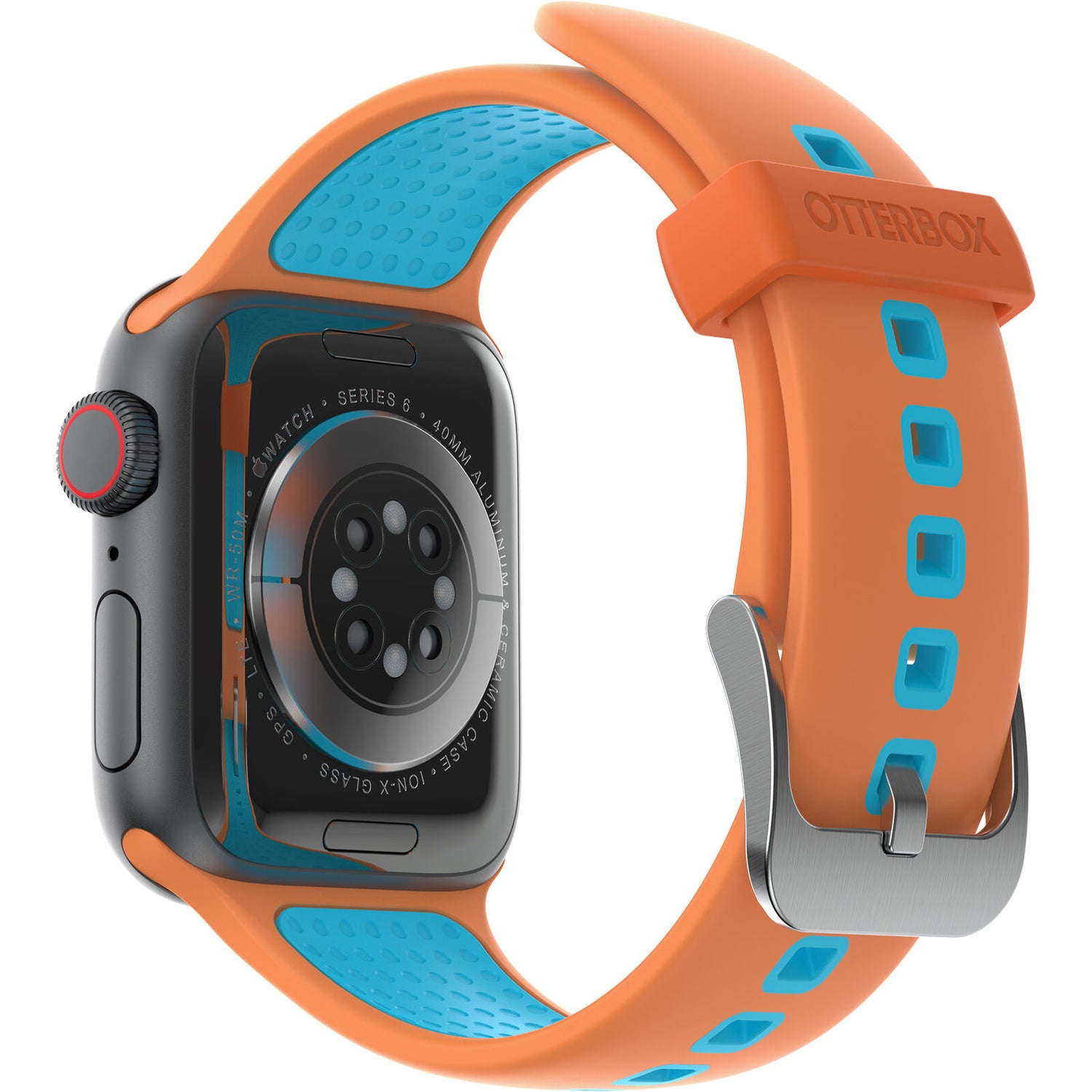 Accesorio otterbox pulsera silicon all day band apple watch 38 / 40 / 41 mm color naranja / turquesa Shop name