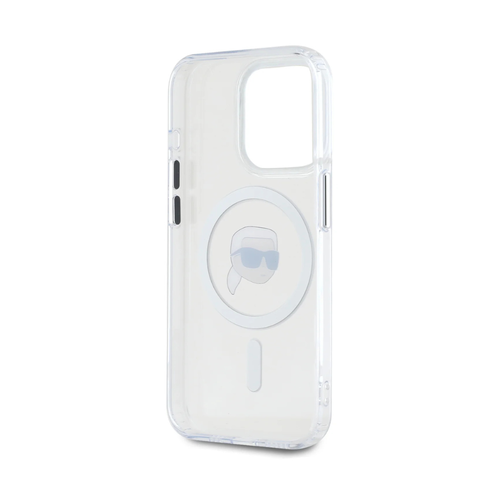 Karl Lagerfeld hc magsafe iml metal k. head white iphone 16 pro Shop name