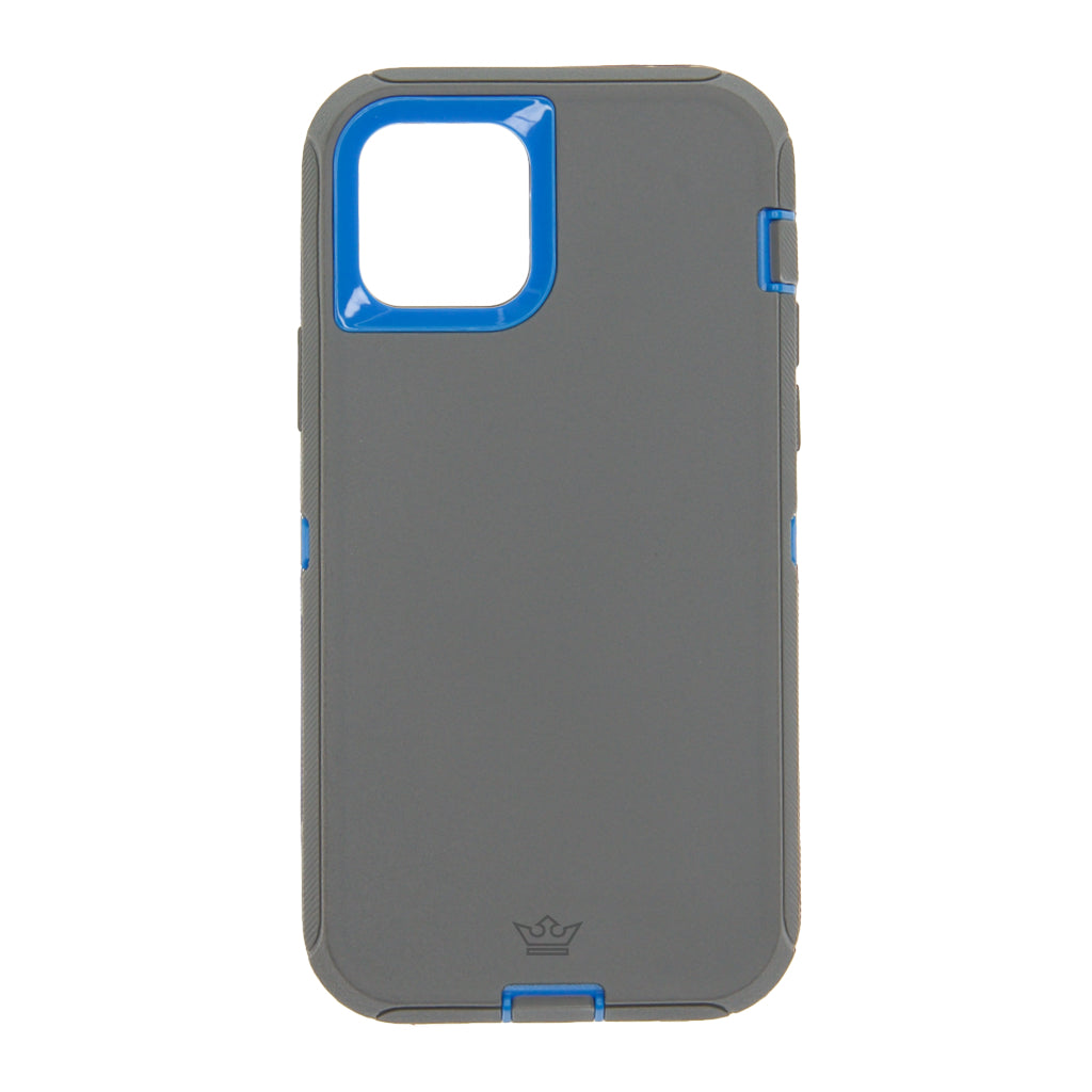 Estuche De Proteccion El Rey Defender Con Clip Para iPhone 12 Pro Max Gris Azul Shop name