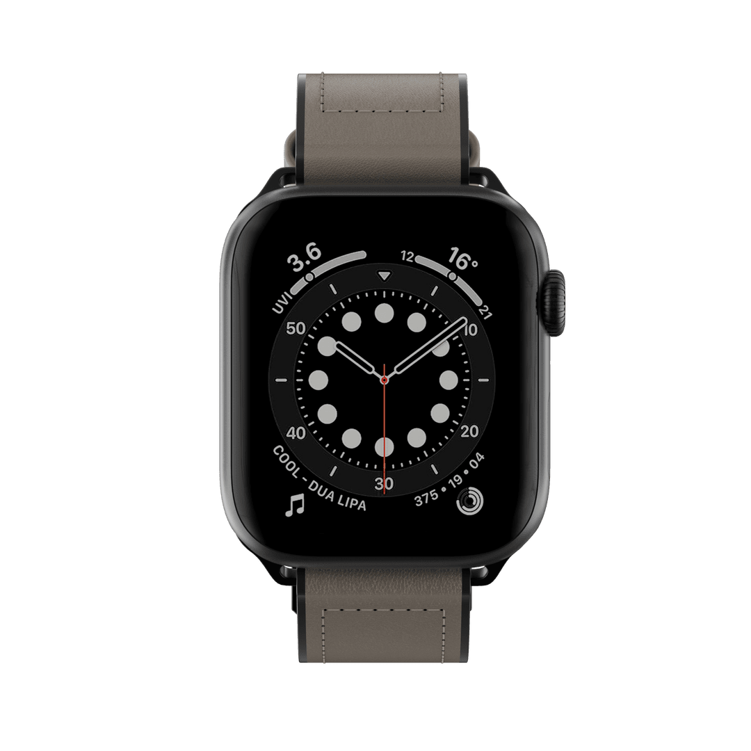 Pulsera Híbrida SwitchEasy Silicona Y Cuero Para Apple Watch 38 40 41 Mm Gris Shop name