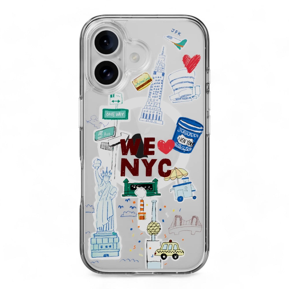 Estuche SwitchEasy Skin Para iPhone 16 Plus Estilo M Patrón New York Multicolor Shop name
