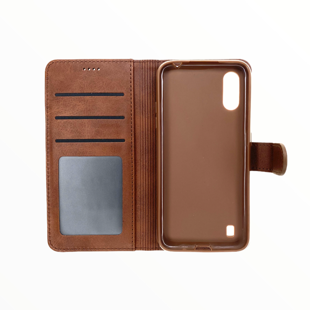 Estuche carteras lc imeeke folio libreta con porta tarjeta samsung a01 color cafe  Shop name