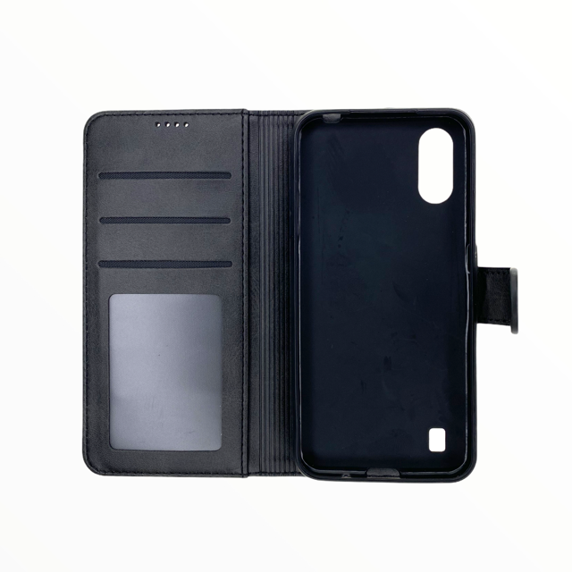 Estuche carteras lc imeeke folio libreta con porta tarjeta samsung a01 color negro Shop name