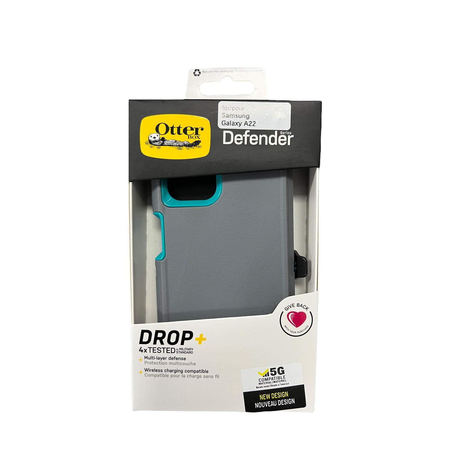 Estuche Protección OtterBox Defender Samsung A22 Gris Turquesa Shop name