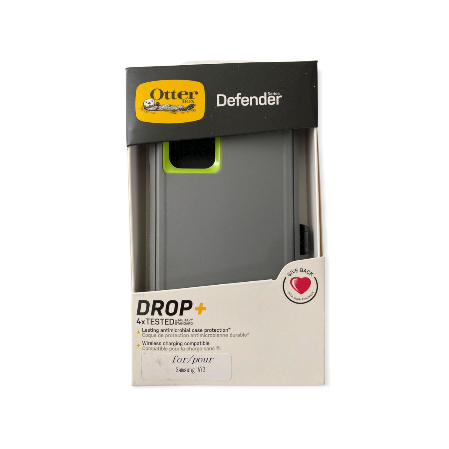 Estuche Protección OtterBox Defender Samsung A73 Color Gris Verde Shop name