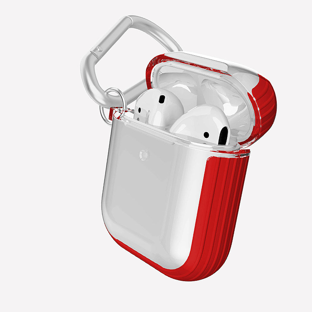 Estuche Protección XDoria Defense Clear Para AirPods Gen 1 y Gen 2 Rojo Shop name