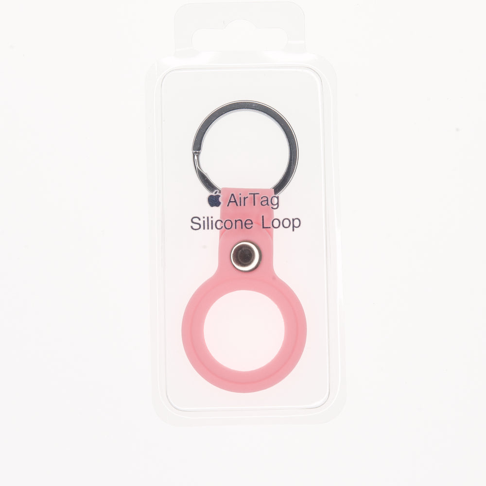 Estuche silicon el rey silicon abierto ambolado airtag apple todos color rosado