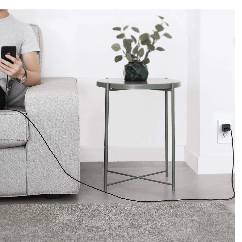 Cable aukey adaptador de 2mts brained nylon usb a a lightning color negro Shop name