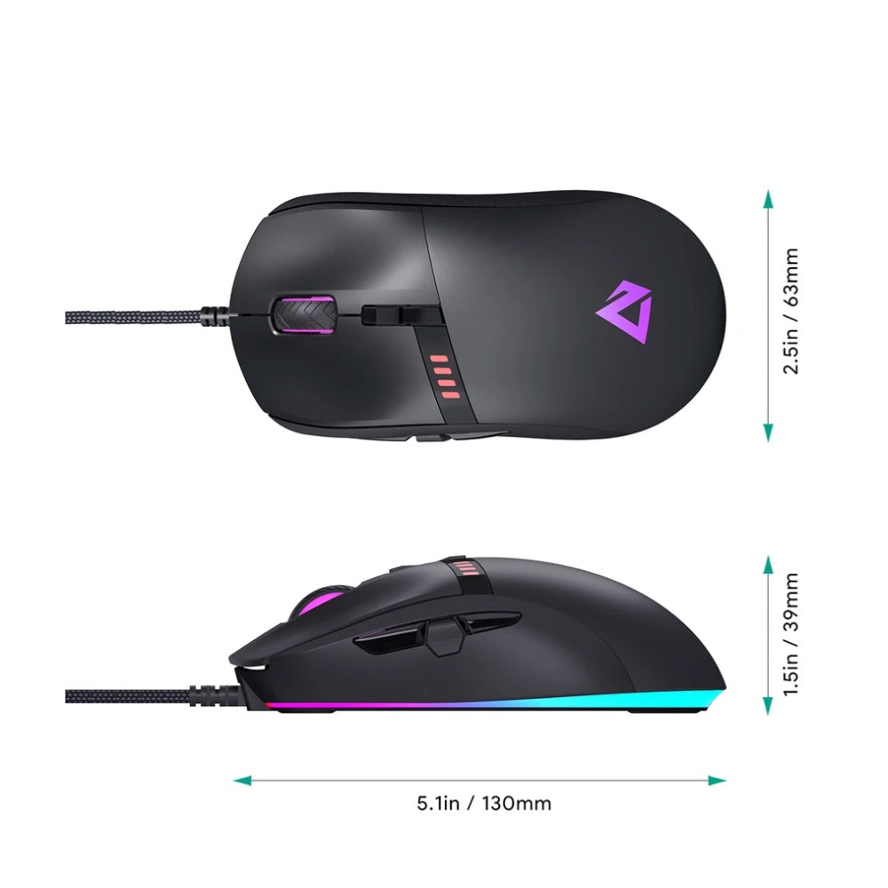 Gadget aukey gaming knight rgb mouse 10000 dpi resolution con cable usb Shop name