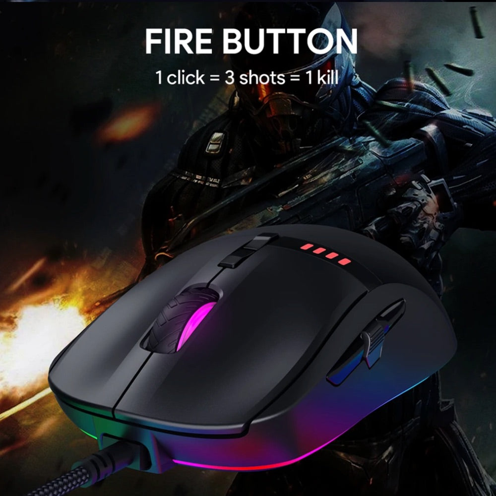 Gadget aukey gaming knight rgb mouse 10000 dpi resolution con cable usb Shop name