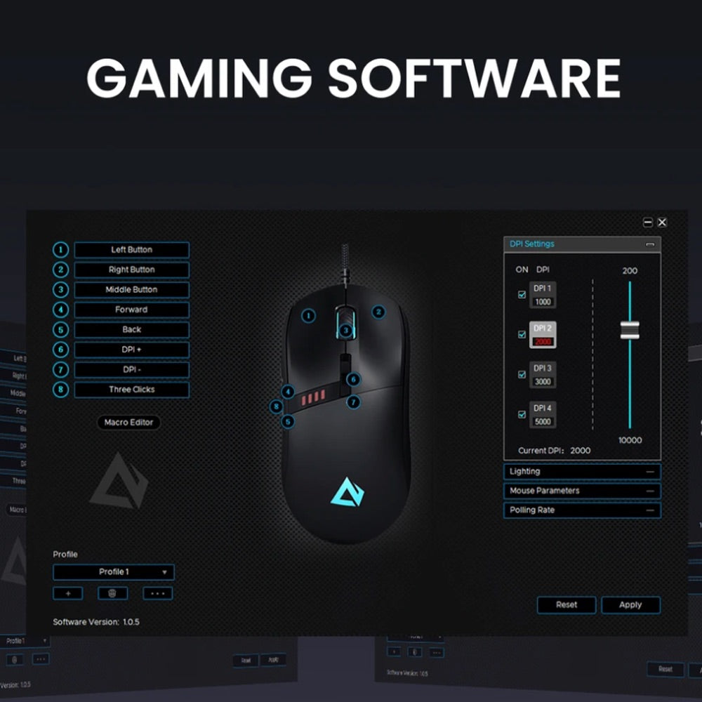 Gadget aukey gaming knight rgb mouse 10000 dpi resolution con cable usb Shop name