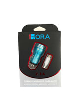 Cargador 1hora carro de con micro usb v8 para color celeste  Shop name
