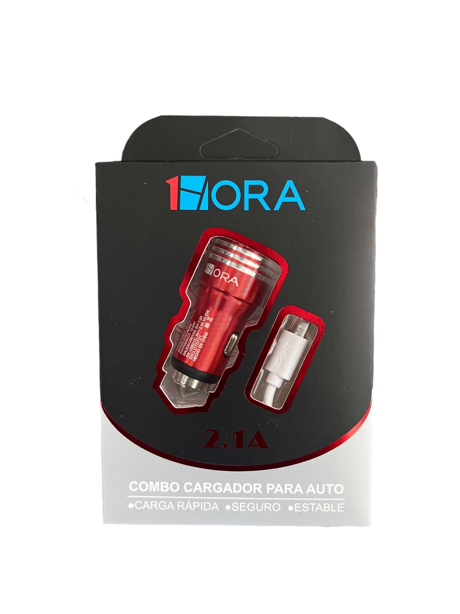 Cargador 1hora carro de con micro usb v8 para color rojo Shop name