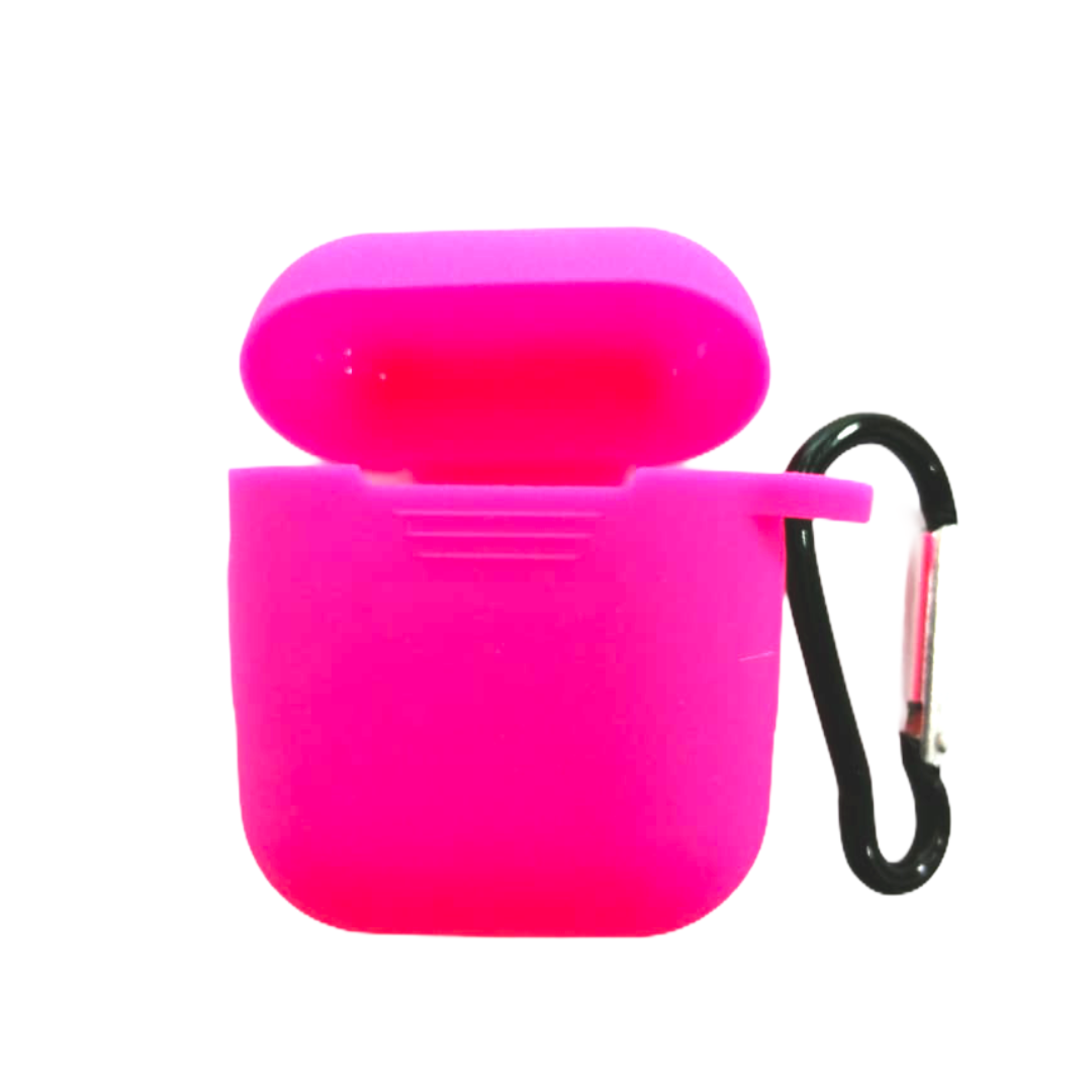 Estuche silicon el rey silicon grueso para airpods 1 / 2 fucsia apple todos color rosado Shop name