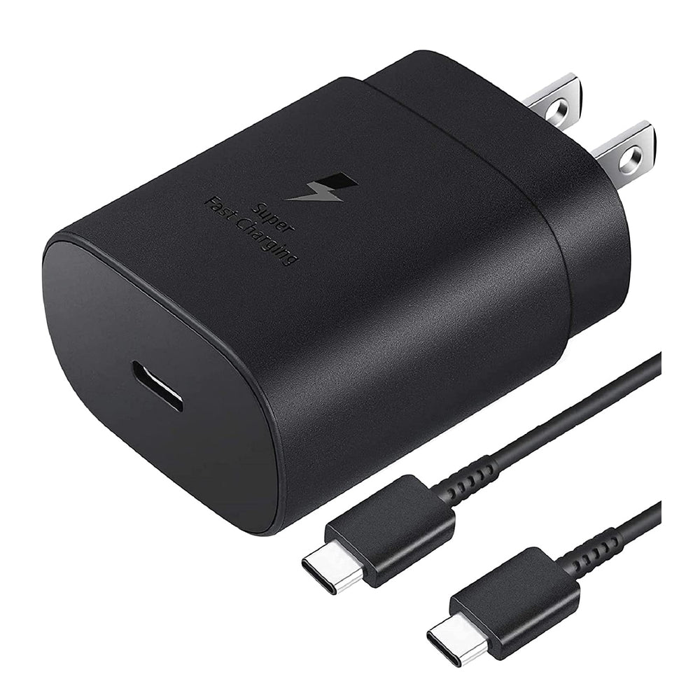 Cargador Samsung Carga Rápida 25W Negro con Cable USB Tipo C a Tipo C Shop name