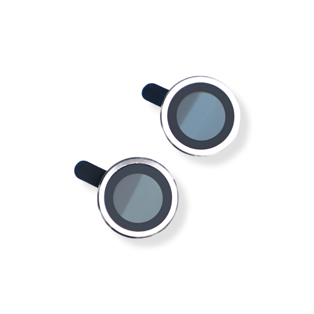 Accesorio el rey vidrio templado camara con borde de metal para iphone 11 color plateado Shop name